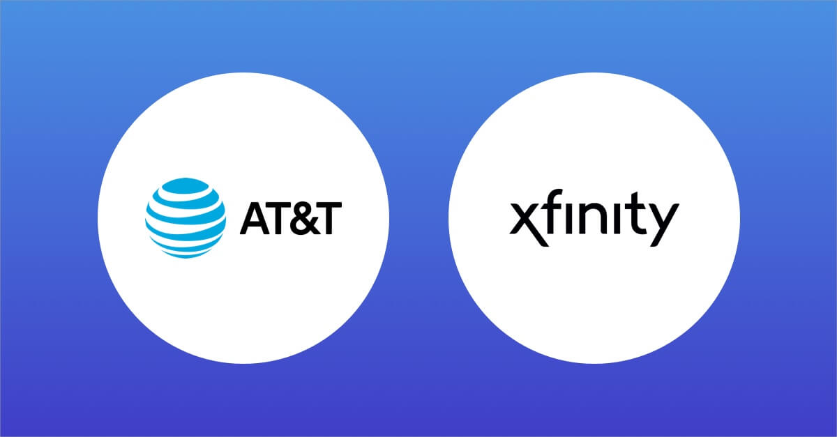 AT&T vs Xfinity internet service.