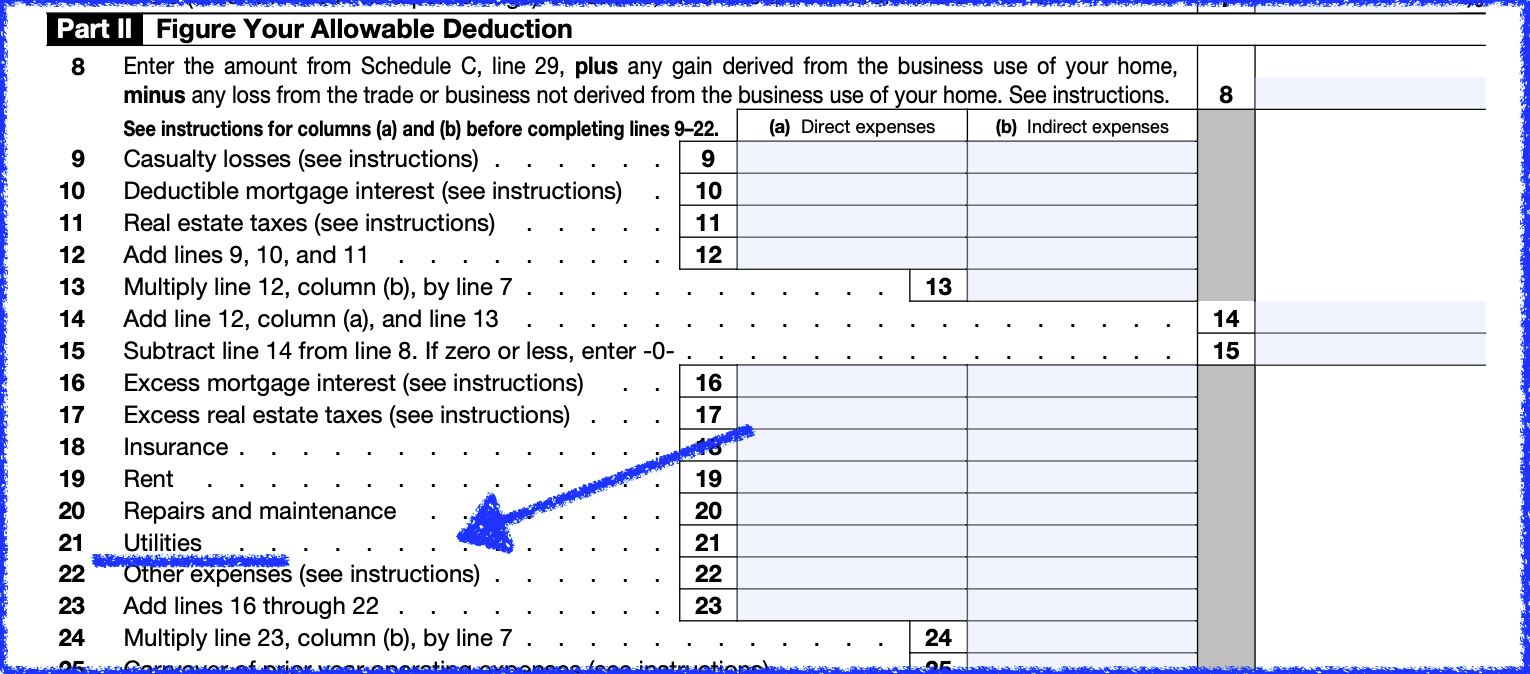 Internet tax writeoff example.