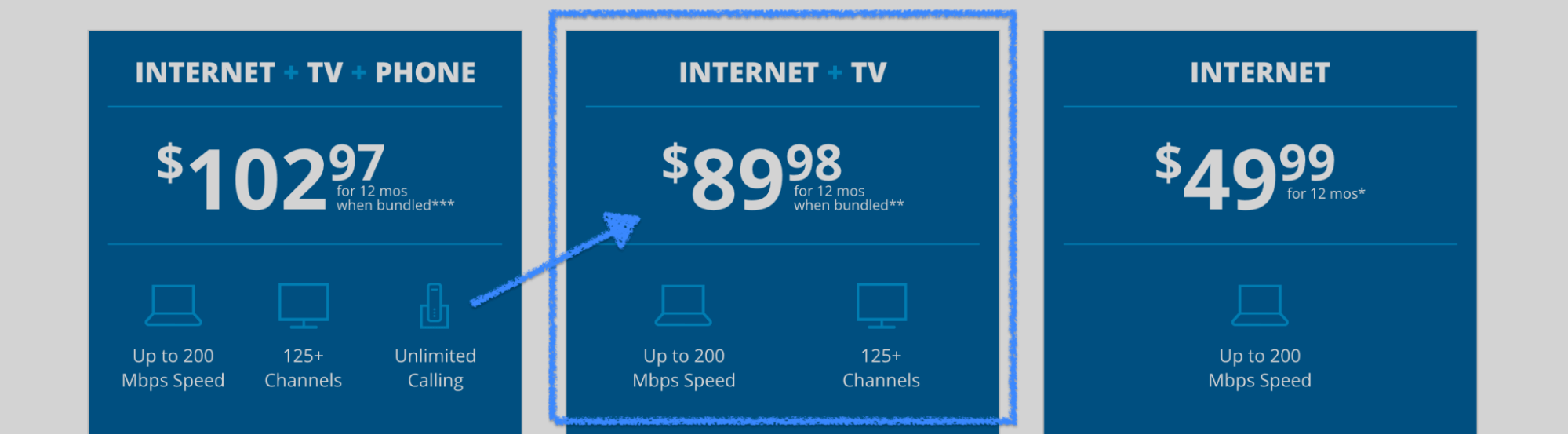 Spectrum TV double play screenshot.