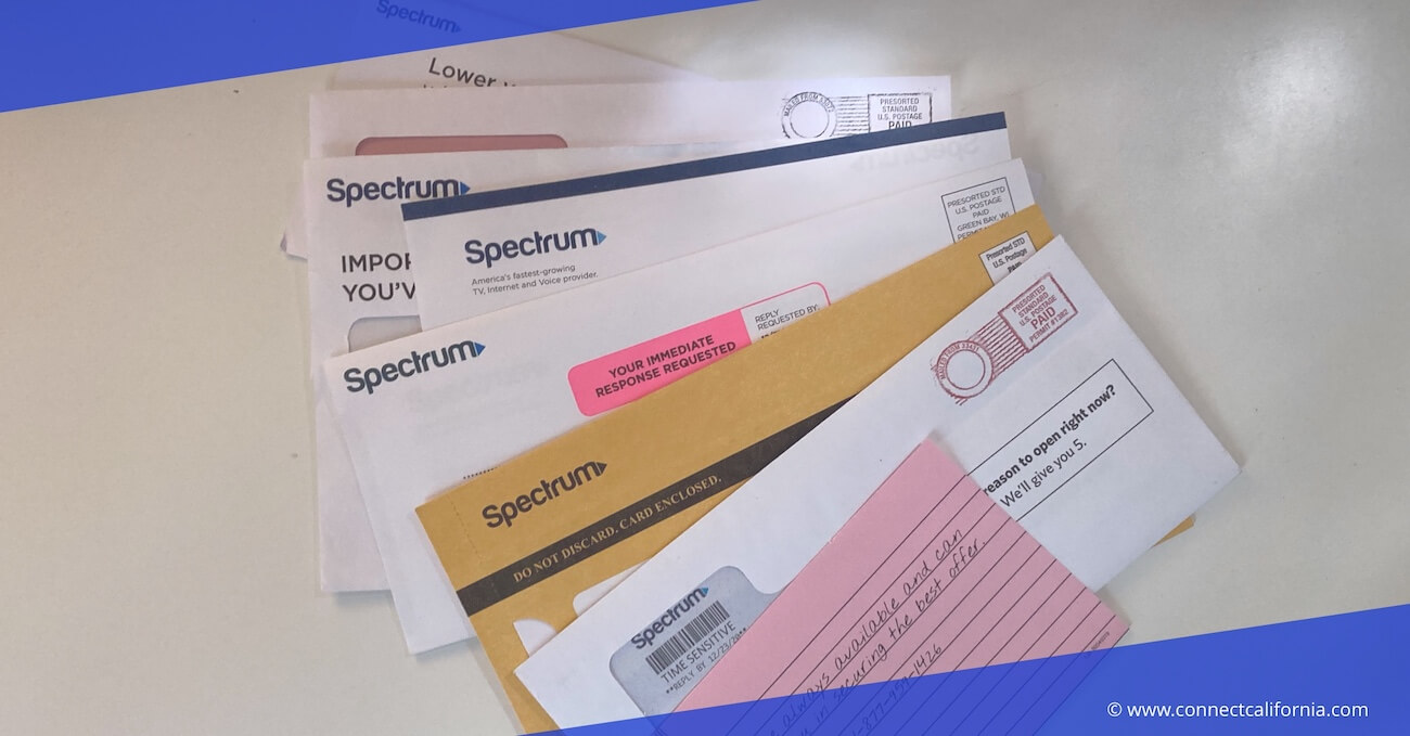 Spectrum offer mailers for TV add-ons